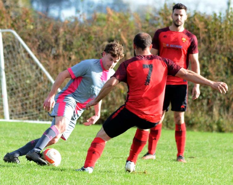 Spencer Williams scored a very late equaliser for Tenby at Clarby Road. Picture Gordon Thomas